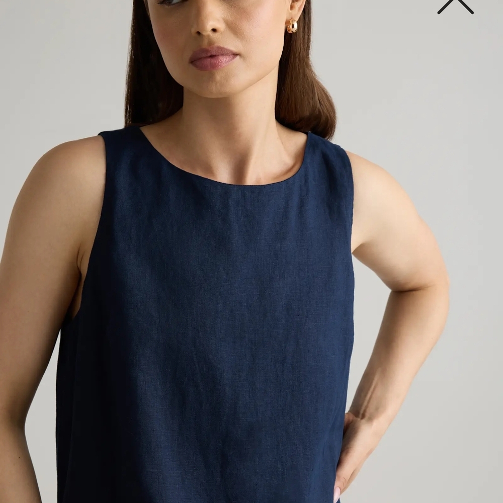 100% European Linen Tank Mini Dress NWT